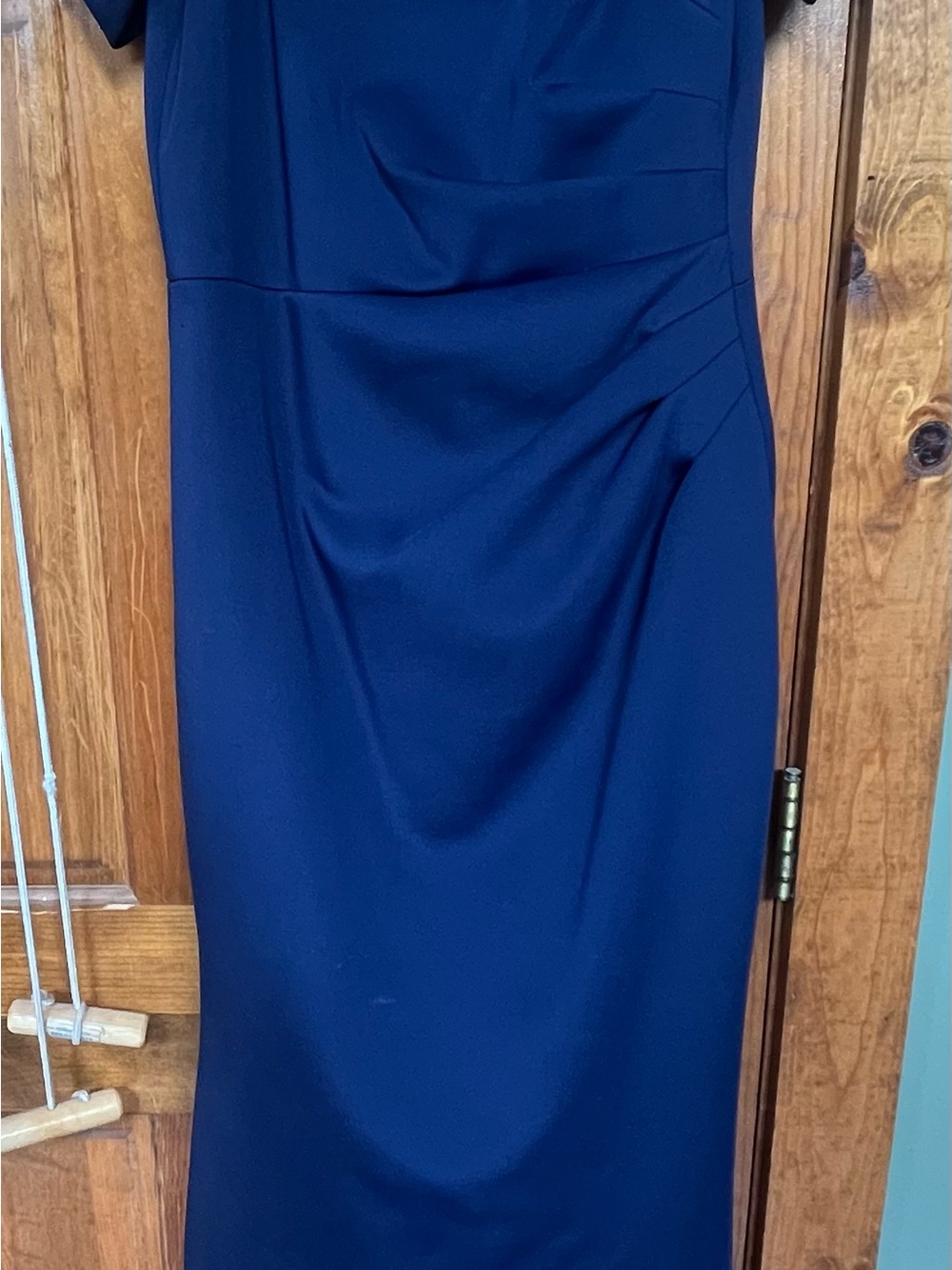 Eliza J Navy Midi Sheath Dress